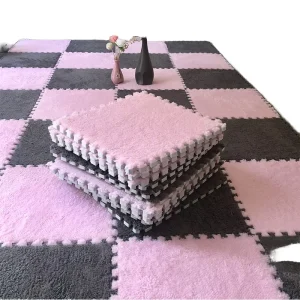 Customizable Factory Puzzle Carpet Tile Thickened Interlocking Floor Mat for Home Exercise Children’s Furry Bedroom