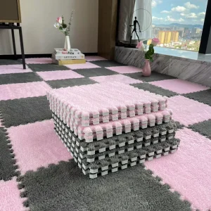 Customizable Factory Puzzle Carpet Tile Thickened Interlocking Floor Mat for Home Exercise Children’s Furry Bedroom