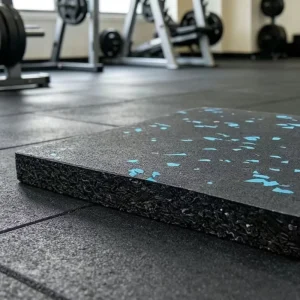 Customizable Heavy Duty Rubber Flooring for Gym Workout Indoor Use 1x1m 10-50mm Thick Shock Absorbing Anti Slip