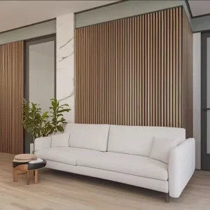 Customizable Modern Acoustic Wall Panels with Soundproof and Heat Insulation Oak Wood Veneer Slats for Household Dining Use