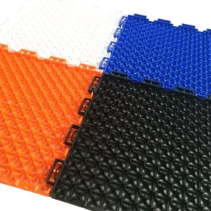 Customizable Modern Style Anti Slip PP Vinyl Flooring Tiles For Outdoor Sports And Hotel Basketball Courts
