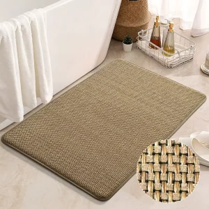 Customizable Non-Slip Machine Washable Chenille Bath Mat Super Absorbent Quick Dry Area Rug Bathroom Floor Mat