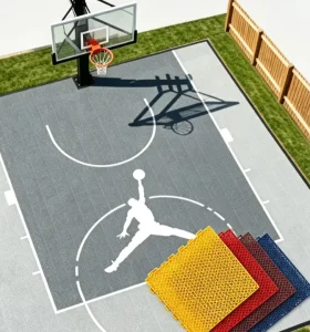 Customizable PP Interlocking Outdoor Basketball Court Tiles Flooring for Backyard School Playground Eco Friendly Shock