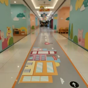 Customizable Pattern Indoor PVC Vinyl Flooring Roll Wear Resistant Waterproof Eco Friendly Anti Slip Surface