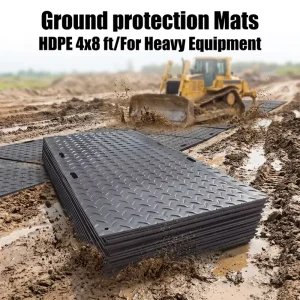 Customizable Size Non-slip Plastic Sheet Temporary Ground Protection Road Mat HDPE Road Base Plate