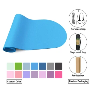 Customize Eco-Friendly TPE Yoga Mat Durable Fitness Mat Double-Sided Anti-Slip Texture Easy to Clean