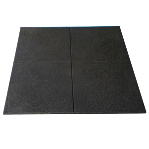 Customized 50*50*2.5cm PE Gym Floor Tiles for Fitness Equipment Black Puzzle Waterproof Rubber Flooring