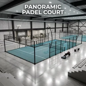 Customized Club Branding Padel Court Personal Color Design Panoramic Padel Tennis Court Set