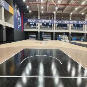 Customized Color FIBA-Certified 18mm Engineered Wood Indoor Sports Court Flooring