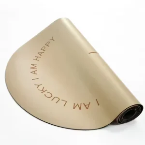 Customized Curve Arch Oval Capsule Eco-Friendly PU Yoga Mat for Gym and Fitness