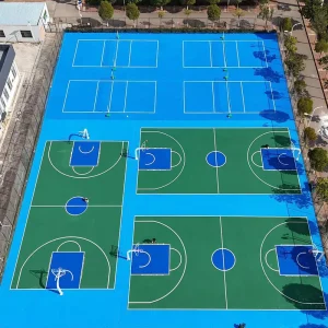 Customized Eco Friendly Interlocking Gym Flooring Tiles for Sports Courts
