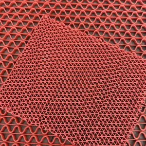 Customized Eco-Friendly Washable Tufted PVC Mats Anti-Slip Water-Resistant Square Medium-Thickness Geometric Pattern Machine
