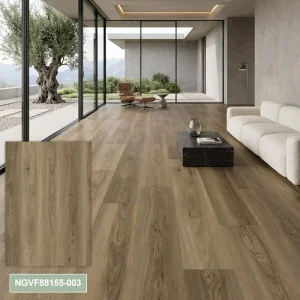 Customized Embossed Wood Grain Anti Slip Rigid Core Vinyl SPC Flooring for Villa and Living Room