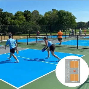 Customized Hot Selling Wear Resistant Stitching Soft PVC Plastic Flooring Rubber Badminton Court Floor Mat Liquid Glue 95% Ball