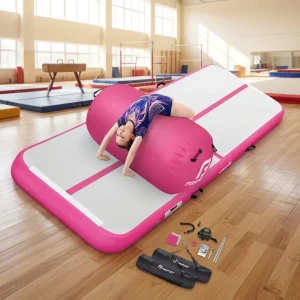 Customized Inflatable Air Track Gymnastics Mat with Tumbling Mat and Roller Set