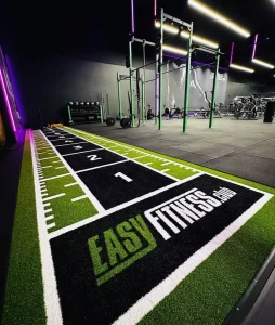 Customized Logo Fitness Gym Track Artificial Grass Flooring Sprint Track Sled Training