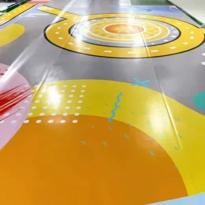 Customized Modern Design Pattern Gym Sports Flooring Roll Non-Slip Wear-Resistant PVC Vinyl Flooring for School Use