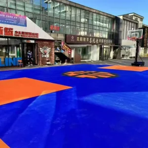 Customized Portable Assembled Vinyl Interlocking Basketball Court Flooring Tiles for Outdoor Courts