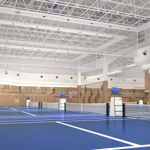 Customized Pvc Vinyl Flooring Multi Crystal Sand Texture Sport Flooring for Tennis Badminton Court Mat