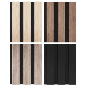 Customized Recyclable Natural Oak Veneer MDF Acoustic Slat Wood Wall Panels