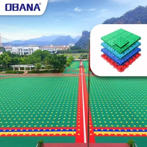 Customized Service 20×25 Feet Professional Basketball Interlocking Plastic Flooring Tiles Eco Friendly Shock Absorption