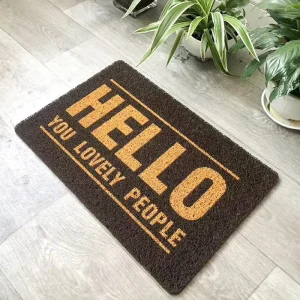 Customized Thin PVC Floor Mats Anti Slip PVC Coated Fabric Small Grid Backing Washable for Home & Hotel Use