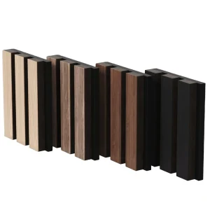 Customized Veneer Slat Wood Acoustic Wall Panels Soundproof Indoor Decoration Free Samples Available