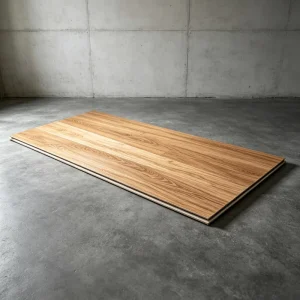 Customized Wood Veneer SPC Floor Formaldehyde Free Real Wood Texture Rigid Core Vinyl Flooring