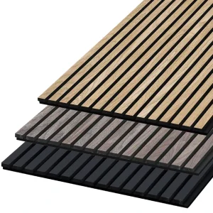Customized Wooden Nature Oak Walnut MDF Sound Proof Slat Wood Wall Akupanel Acoustic Panel