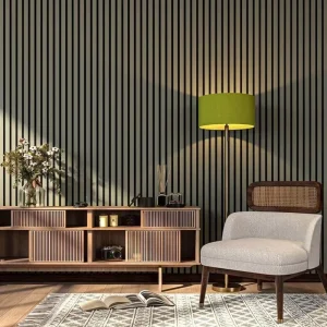 Customwith Soundproof Wall Acoustic Panels Natural MDF Veneer Slats Wall Decor for Room Decor