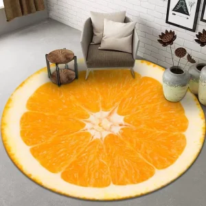Cute Cartoon Fruit Irregular Carpet Bedroom Doorway Household Doormat Strawberry Floor Mat Pad Bathroom Absorbent Anti-Slip Rug