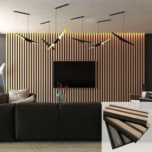DAYIN Custom Akupanel Wooden Slat Acoustic Sound Proof Panels Slated Wood Acoustic Panel Slat Acoustic Panels Wall