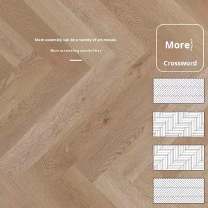 DB005 Industrial Modern Herringbone Ash WPC Wood Plastic Flooring Waterproof Formaldehyde Free Durable Fireproof Silent Click