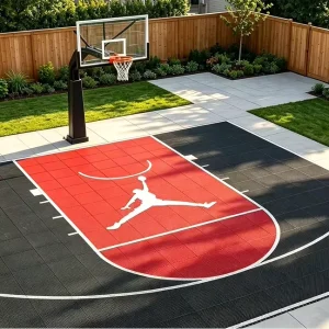 DIY 3X3 Basketball Court Flooring Sports Tiles Outdoor Sports Floor Half Basketball Court Design