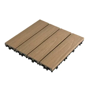 DIY Anti-Slip WPC Decking Tiles 300mm x 300mm Waterproof Outdoor Flooring