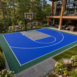DIY Backyard Basketball Court Flooring Kit Outdoor PP Snap Together Modular Sport Tiles