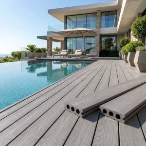 DIY Deck Tiles for Patio Renovation WPC Floor Board Wood Plastic Flooring