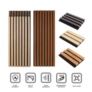 DIY Friendly Elegant Sound Comfort Wooden Acoustic Panel for Hotel Hall Decoration