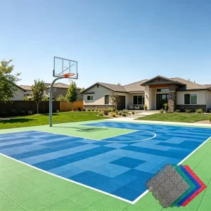 Decking Modular PP Interlocking Floor Tiles Anti Slip Eco Friendly Sports Flooring for Basketball & Volleyball Courts Outdoor