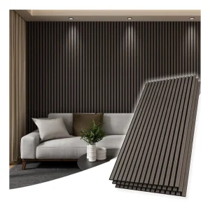 Decor Wood Veneer Sound Proof Wall Panels Wood Slat Acoustic Panel for Auditorium Hall Function Room