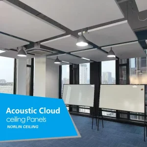 Decoration Materials Acoustic Cloud Ceiling Panel 40mm Thickness Circle Square Ceiling Good Sound Acoustic Cloud Ceiling Panels