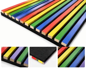 Decorative 3D Soundproof Wall Panels Self Adhesive Wood Veneer Acoustic Panels Double Layer Absorption Easy Installation
