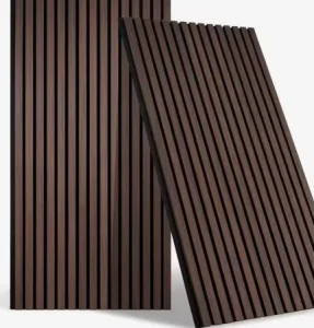 Decorative Acoustic Panel Grille Wall Panel Eco friendly Soundproofing Noise Reduction Grooved Surface for Music Rooms
