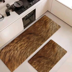 Decorative Anti-Fatigue Kitchen Mat Set with Printed Patterns