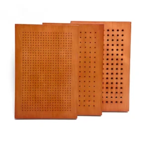 Decorative Fireproof Micro Perforated Wooden Acoustic Panels MDF Sound Absorbing Sheet Wall Board for Office