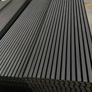 Decorative Slat Acoustic Wall Panels Waterproof Fireproof Noise Reduction with Customizable Sizes for Conference Rooms Studios
