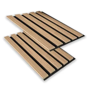Decorative Slat Polyester Fiber Wall Panels Acoustic PET Soundproofing Waterproof Eco Friendly Fireproof for Leisure Facilities