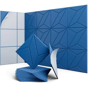 Decorative Sound Absorbing Panel for Walls Stick & Peel Self-Adhesive Acoustic Art Tiles Home Decor