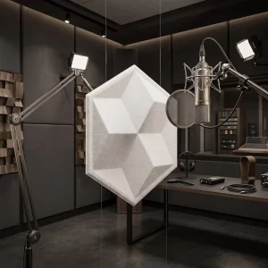 Decorative Soundproof Hexagon 3D Wall Panel Pet Felt 100% Polyester Fiber Acoustic Panel