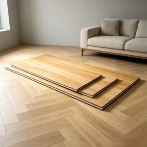 Decorative Wood Veneer SPC Floor Plank 100% Waterproof Soundproof Vinyl Floor with Real Wood Skin